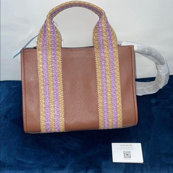 NWT Coach Straw Webb Tote 24 - Picture 3 of 13